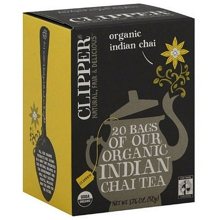 Clipper Organic Indian Chai Tea, 20 count, (Pack of 6)