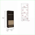 thumbnail image 5 of Corner Bar Cabinet with 10 Wine Rack, Double Door & 2 Shelves | Modern | Particle Board, 5 of 7