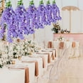thumbnail image 5 of Artificial Lilac Flowers, Plastic Hanging Vine Garland, Wedding Arch Ceiling Decor, Multicolor Fake Flower Strings, Home Office Party Decoration, Realistic Floral Arrangement, 5 of 6