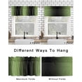 thumbnail image 6 of Dark Sea Green Black Ombre Kitchen Curtain Valances for Windows Farmhouse Short Curtains, Modern Gradient Abstract Art Rod Pocket Valance Curtain for Bedroom Cafe Living Room 60"x14", 6 of 8