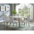 thumbnail image 5 of Contemporary Gray Upholstered Dining Side Chairs - Set of 2, Full Back Wood Furniture with Light Gray Fabric, 23.5"W x 19"D x 38.5"H, Perfect for Dining Room & Living Spaces, 5 of 6