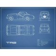 thumbnail image 3 of Rogan, Mark 18x15 Black Modern Framed Museum Art Print Titled - Triumph TR2-Blue, 3 of 5