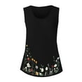 thumbnail image 2 of Tiqkatyck Tank Tops for Women Trendy Women's 2025 Chic Round Neck Short Sleeve Shirts 2D Printed Casual Loose Fit Vest Sleeveless Tunic Tops Summer Tops for Women Black L, 2 of 7