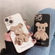 thumbnail image 3 of Compatible For iPhone 13 Pro Max 12 11 SE 2020 X XR Xs 8 7 Plus Phone Case Plating Bear Fashion Protective Cover Casing, 3 of 4