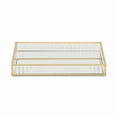 thumbnail image 3 of Veldra Gold Square Fluted Glass Tray, 3 of 7