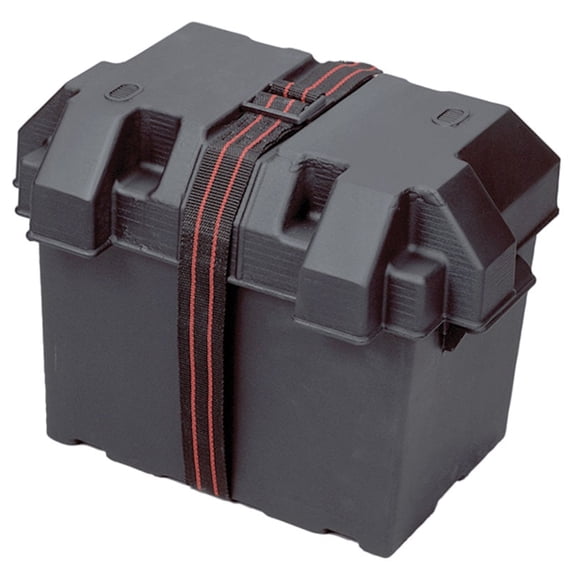 Marine Boat RV Camper Trailer Plastic Battery Box Tray Holder / Strap / Grp 27