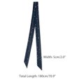 thumbnail image 3 of INSPIRE CHIC Lady Gilding Metallic Shiny Star Neck Scarf Chiffon Skinny Long Hair Band Dark Blue 180x5cm/70.9x2.0 inches(LxW), 3 of 7
