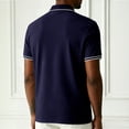 thumbnail image 4 of JULMCOMO Polo Shirts for Men Contrast Trim Collared Short Sleeve Summer Golf Shirts Slim Fit Comfy Soft Business Casual Men Clothing Navy 4XL, 4 of 5