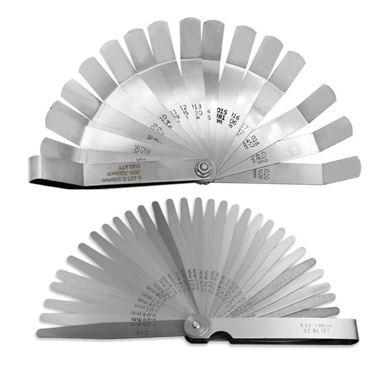 32 Blades Tapered and 16 Blades Offset Feeler Gauge Set,