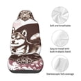 thumbnail image 4 of Wukai Vintage Husky Dog Full Set Car Seat Covers with Soft Padding Universal Auto Front Seats Protector and Cushion Mat, 4 of 5