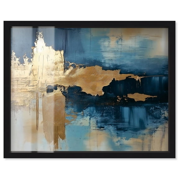 Granted Pass Turquoise II Shadowbox Print Teal Decor by Art Remedy, Black Frame, 20 x 16