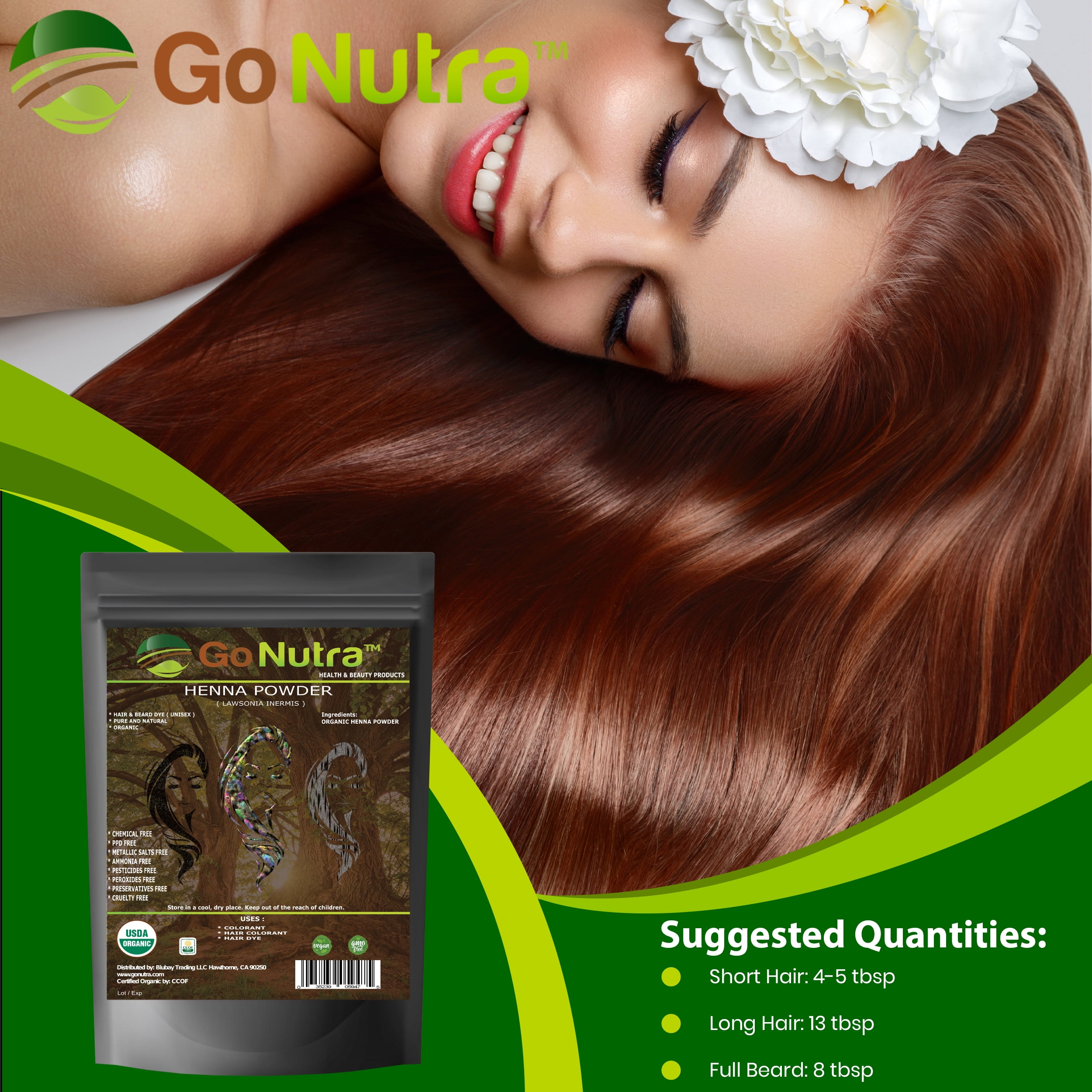 The Henna Guys 100% Natural Ready to Use Henna Cones Paste Hair Dye -  Perfect for Spot hair coloring (6 Pack)