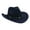 Navy blue, variant on Classical Homburg Top Hat Panama Hat Gift for Boyfriend Top Hat Unique Ethnic Costume for Outdoor Gatherings