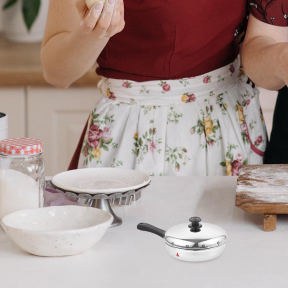 ETEREAUTY Plated Wok-Shaped Mechanical Kitchen Timer for Cooking, Baking, and Precise Countdown