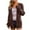 Coffee, variant on fatyb Women's Open Front Cardigans with Pockets Casual Long Sleeve Knit Sweater Jacket Fall Tops for Women