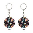 thumbnail image 2 of Naloa Hibiscus Rose Print Round Keychain Keychain Key Ring, Key Tag, Key Chain Bulk for Gift Accessories (Round), 2 of 7