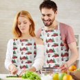 thumbnail image 3 of Red Christmas Farm and Truck Apron-Garden Aprons for Women with Pockets-Cotton Linen Waterproof Kitchen Cooking Gardening Aprons Adjustable for Kitchen,Cooking,BBQ and Salon 32"x27", 3 of 7