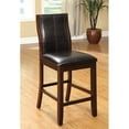 thumbnail image 2 of Furniture of America Egnew Faux Leather Padded Bar Stool in Black (Set of 2), 2 of 6