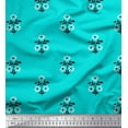 thumbnail image 1 of Soimoi Polyester Crepe Fabric Leaves & Floral Block Print Sewing Fabric Yard 52 Inch Wide, 1 of 3