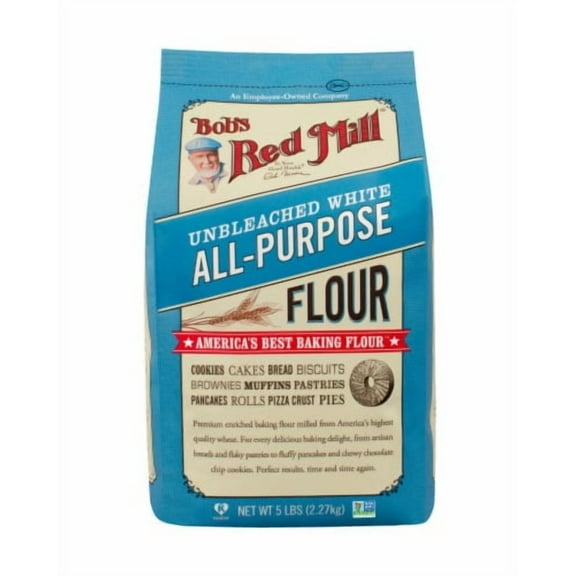 Bob's Red Mill All-Purpose White Unbleached Flour 5 lb - Pack of 2