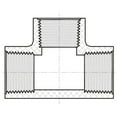 thumbnail image 2 of Lesso America 405-005 (100 Pack), Plumbing, PVC Pipe Fitting, Tee, SCH40, 1/2", 2 of 4