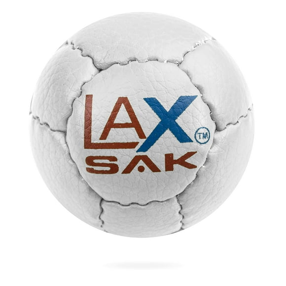 Lax Sak Soft Practice Lacrosse Balls - Same Weight & Size as a Regulation Lacrosse Balls, Great for Indoor & Outdoor Practices, Less Bounce & Minimal Rebounds - White, 6 Pack
