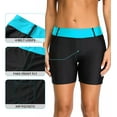 thumbnail image 3 of Alove Women's Solid Stretchy Swim Shorts With Pocket High Rise Swimsuit Trunk, 3 of 8