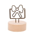 thumbnail image 4 of pdqouc Wooden Card Holders Wire Shape Table Photo Holder for Wedding Party Gatherings office Desk Versatile Desk Accessory for a touch of Class and Organization, 4 of 5