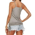 thumbnail image 3 of ibuvkizy Women's Casual Tank Spaghetti Strap Vest Shirt Sleeveless Blouse Fold, 3 of 8