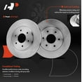 thumbnail image 4 of A-Premium 11.12 inch (282.7mm) Front Vented Disc Brake Rotors + Ceramic Pads Kit Compatible with Select Nissan and Suzuki Models - Frontier 2005-2019, Equator 2009-2012, RWD, 6-PC Set, 4 of 9