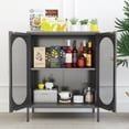 thumbnail image 5 of Fumedo 2-Door Accent Cabinet, Metal Storage Cabinet with Adjustable Shelf, 30.7 x 16.92 x 8.46 Inches, 5 of 6