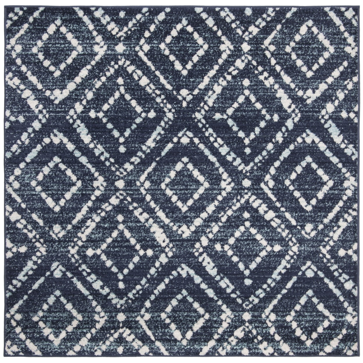 SAFAVIEH Adirondack Lecia Geometric Area Rug, Navy/Ivory, 3' X 5 ...