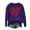 #02 Purple, variant on Busydd Valentine's Day Sweatshirt for Women Fashion Love Heart Print Pullover Tops Casual Loose Long Sleeve Crewneck Valentines Sweatshirts Valentines Day Gifts for Women