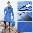 thumbnail image 3 of Long Poncho Imperméable en PU Unisexe Adulte Double Couche Extérieur pour une Personne, 3 of 6