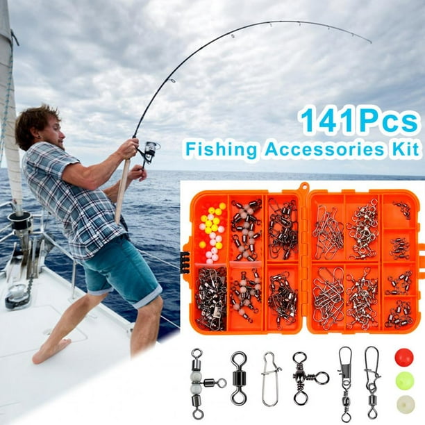 141pcs/set FishingLureSet Fishing Tools Accessory Set With Storage Box For  Sea Rock Fishing