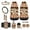 American Tribal Cow Print Khaki, variant on Gothic Sea Turtle Front Car Seat Covers Set for Women Men, with Steering Wheel Seat Belt Strap Rearview Mirror Cover Armrest Pad Trash Bag Mount Phone Holder Cup Holder Key Chain, 12 PCS