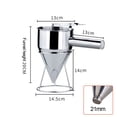 thumbnail image 1 of BUYISI Sturdy Stainless Steel Pancake Batter Dispenser-Available In A Variety Of Sizes Large 21Mm Hole, 1 of 5