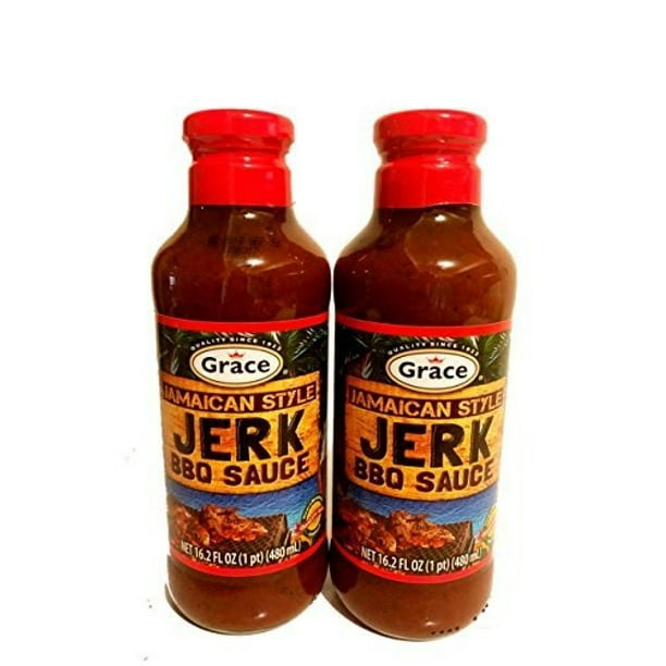 Grace Jamaican Style Jerk BBQ Sauce 16.2 Oz (2 Pack)