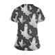 thumbnail image 4 of Puntoco Top de lactancia informal con cuello en V, manga corta y estampado de Halloween para mujer, 4 of 5