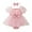 Pink, variant on WERYOUNG Girls Boys Onesie Summer Puff Sleeve Mesh Solid Color Casual Bodysuit With Headbands Baby Sweet Beach Bodysuit,Pink,3-6 Months
