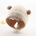 thumbnail image 6 of Toddler Hat Newborn Toddler Warm Hip Hop Soft Cute Thickened Warmer Bonnet Newborn Cap Autumn Winter Hats Baby Children Beanie Caps BROWN, 6 of 8