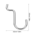 thumbnail image 2 of BESTYASH Compact Silver Pegboard Hooks 20Pack for Utility and Tool Hanging, 2 of 8