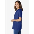 thumbnail image 3 of Woman Within Plus Size Eyelet Henley Tee, 3 of 6