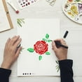 thumbnail image 6 of Rose Flower Stencils Rose Stencils Rose Background Template 11.8"x 11.8" Rose Floral Stencils PET Reusable Craft Painting on Wood Canvas Wall Furniture Home Decor, 6 of 7