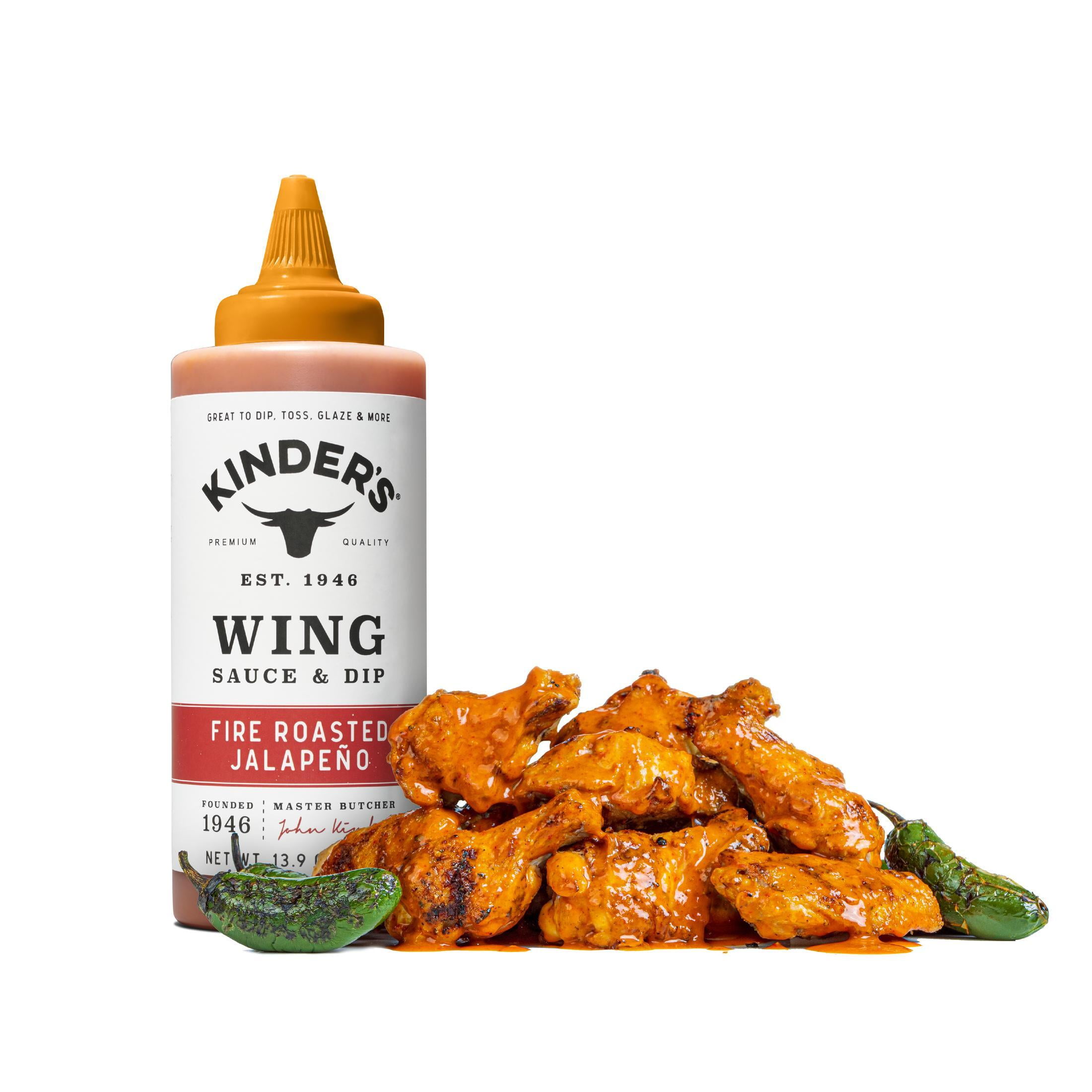 Kinder's Fire Roasted Jalapeno Wing Sauce and Dip, 13.9 oz