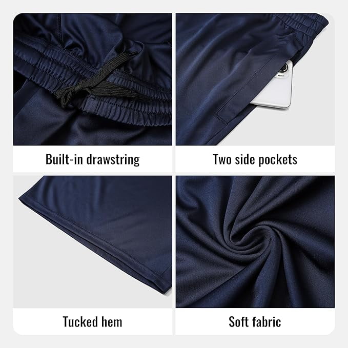 3 Pack Men's Sport Shorts Gym Athletic Shorts with Two Pockets Quick Dry for Jogger,Trainning,Workout