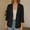 Black plus size blazer for women a1, variant on Yrmaups Casual Blazer for Women Plus Size, Cotton Linen Open Front 3/4 Sleeve Button Down, Lightweight Fall Work Office Outwear, White XL