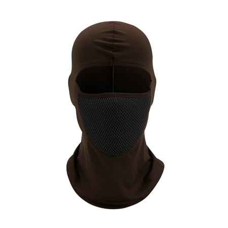 Balaclava Ski Mask Winter Fleece Thermal Face Mask Cover For Men Women Warmer Windproof Breathable Protection Skiing Face Mask Coffee