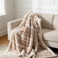 thumbnail image 2 of Manta acogedora de franela para sofá, suave, de terciopelo y microfibra, manta decorativa de felpa, cálida, cómoda y ligera para todas las estaciones, ideal para sala de estar, dormitorio, para, 2 of 6