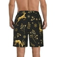 thumbnail image 3 of Bixox Men's Christmas Gold Deers1 printing Casual Classic Fit Short Summer Beach Shorts, 3 of 6